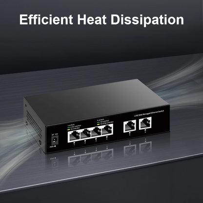 Web Managed 2.5G Ethernet Switch 4 Port with 10G Uplink