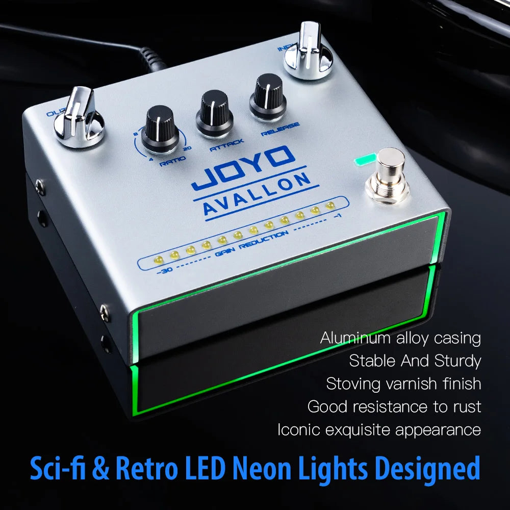 Guitar Compressor Pedal with Ratio Attack Release Controls
