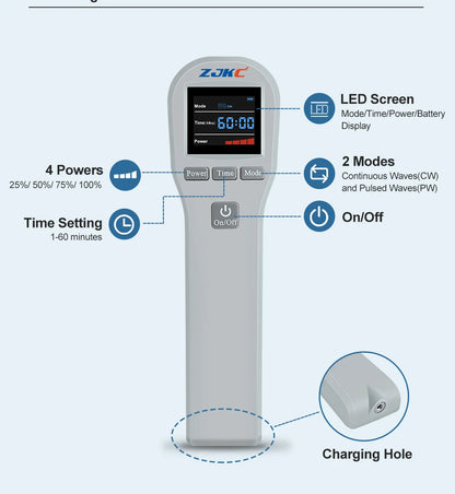 White Portable Pain Relief Cold Laser Machine for Pets