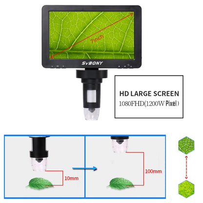 7 Inch Digital Microscope 1080p LCD Screen for Soldering
