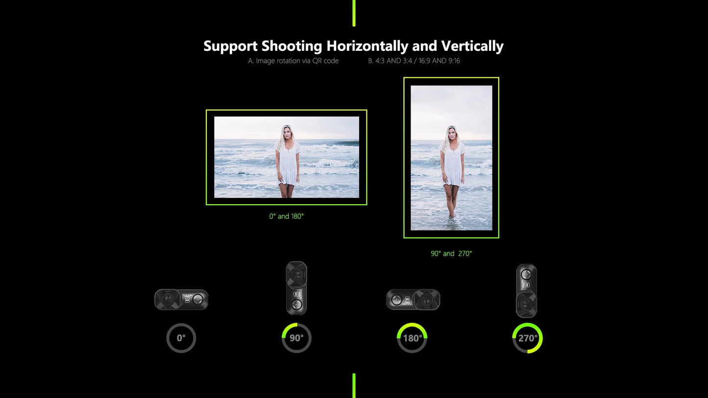 Wide Angle 4K HD Camera with 128GB Memory Card