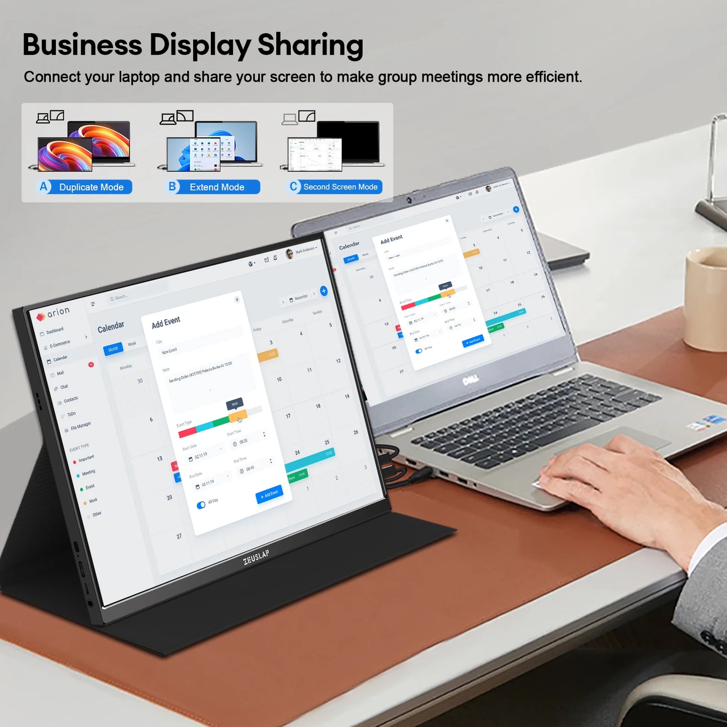 High-Resolution 16" IPS Portable Display 1200P 100% sRGB