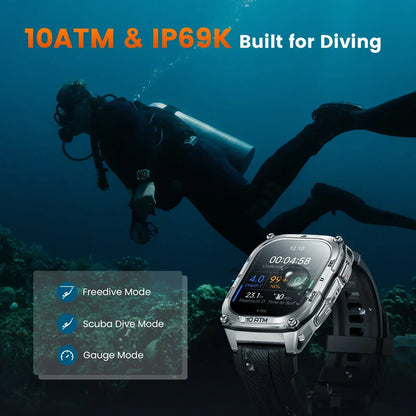 Tank M4 Silver 10ATM Freediving Offline Maps