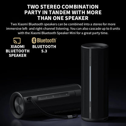 40W Portable Bluetooth Speaker with Rich Bass Black