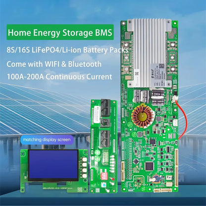 200A Smart BMS 16S LiFePO4 Battery Protection Bluetooth WiFi
