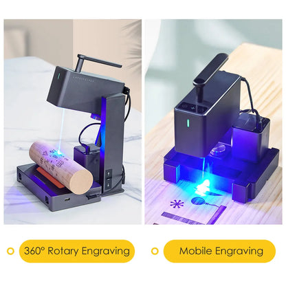 5W Laser Engraver Bundle with Roller and Safety Gear