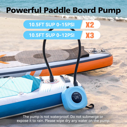 Electric Rechargeable SUP Pump 20PSI 2600mAh Battery