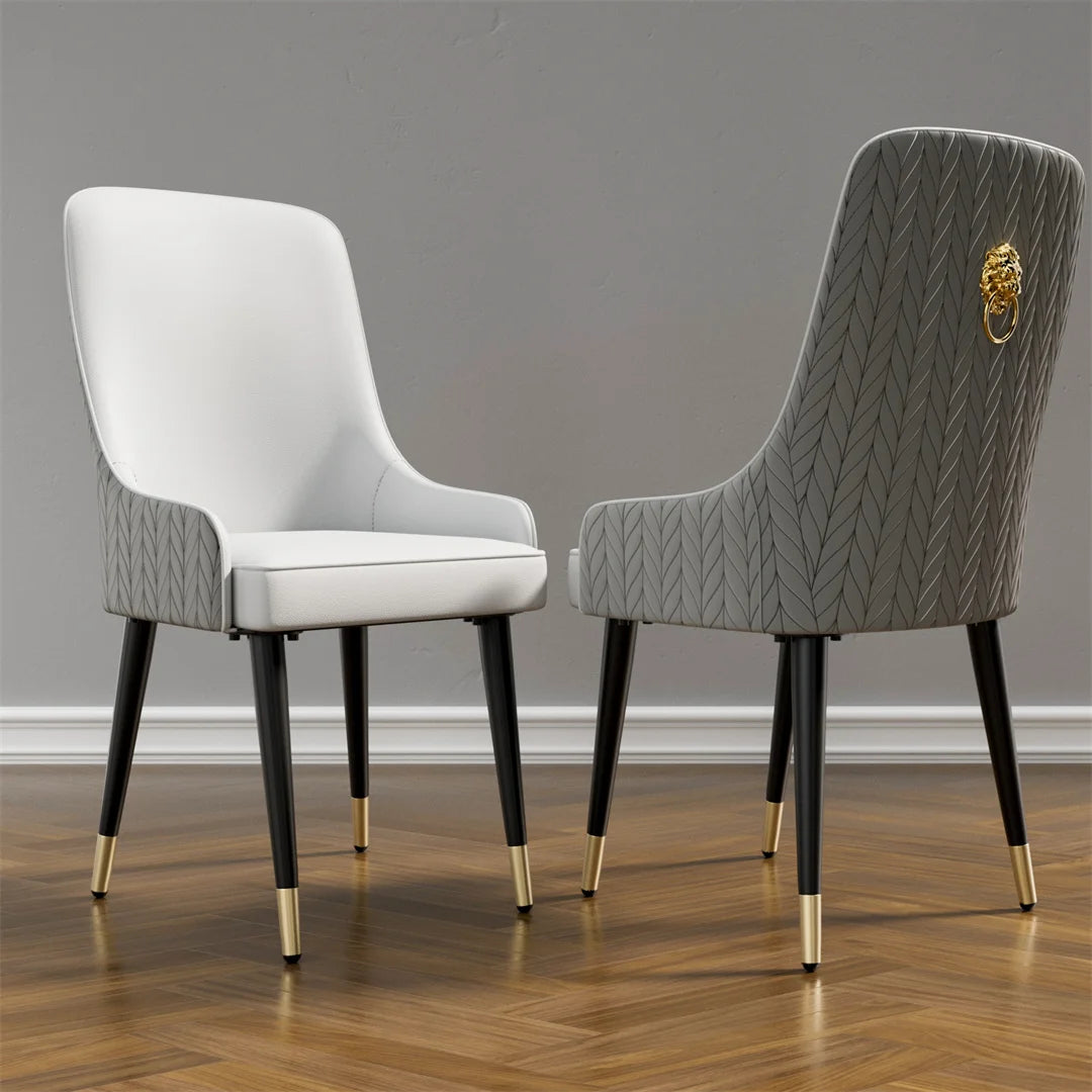 Grey Knocker Back Dining Chairs Set of 2