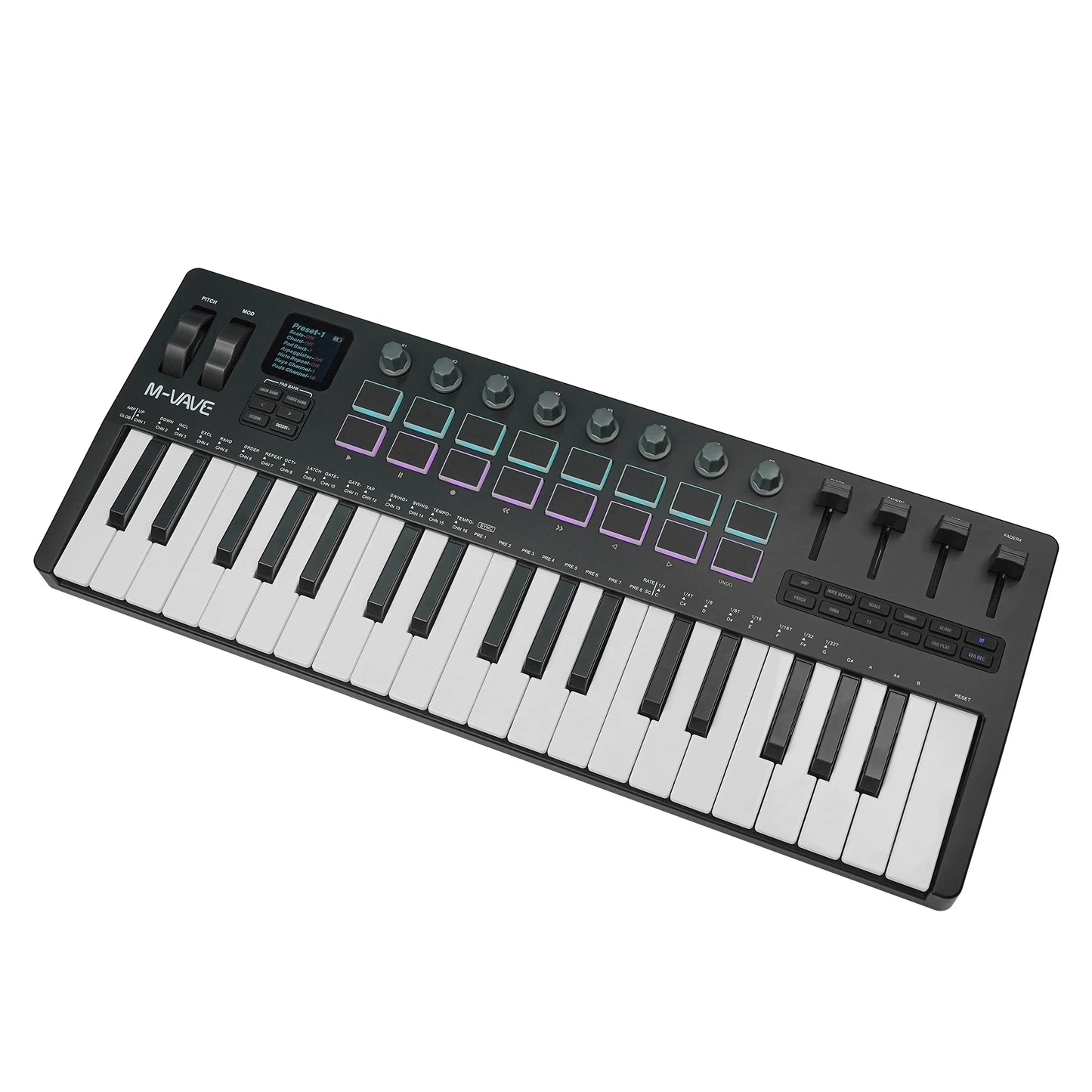 Professional 37 Key MIDI Keyboard with RGB Pads