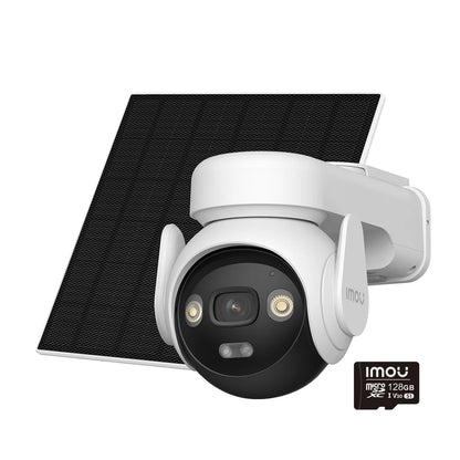 Outdoor 360 PTZ Security Camera 5MP Solar 128GB
