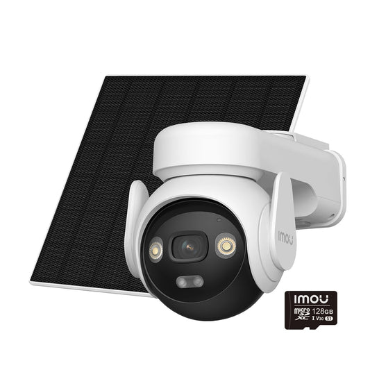 Outdoor 360 PTZ Security Camera 5MP Solar 128GB
