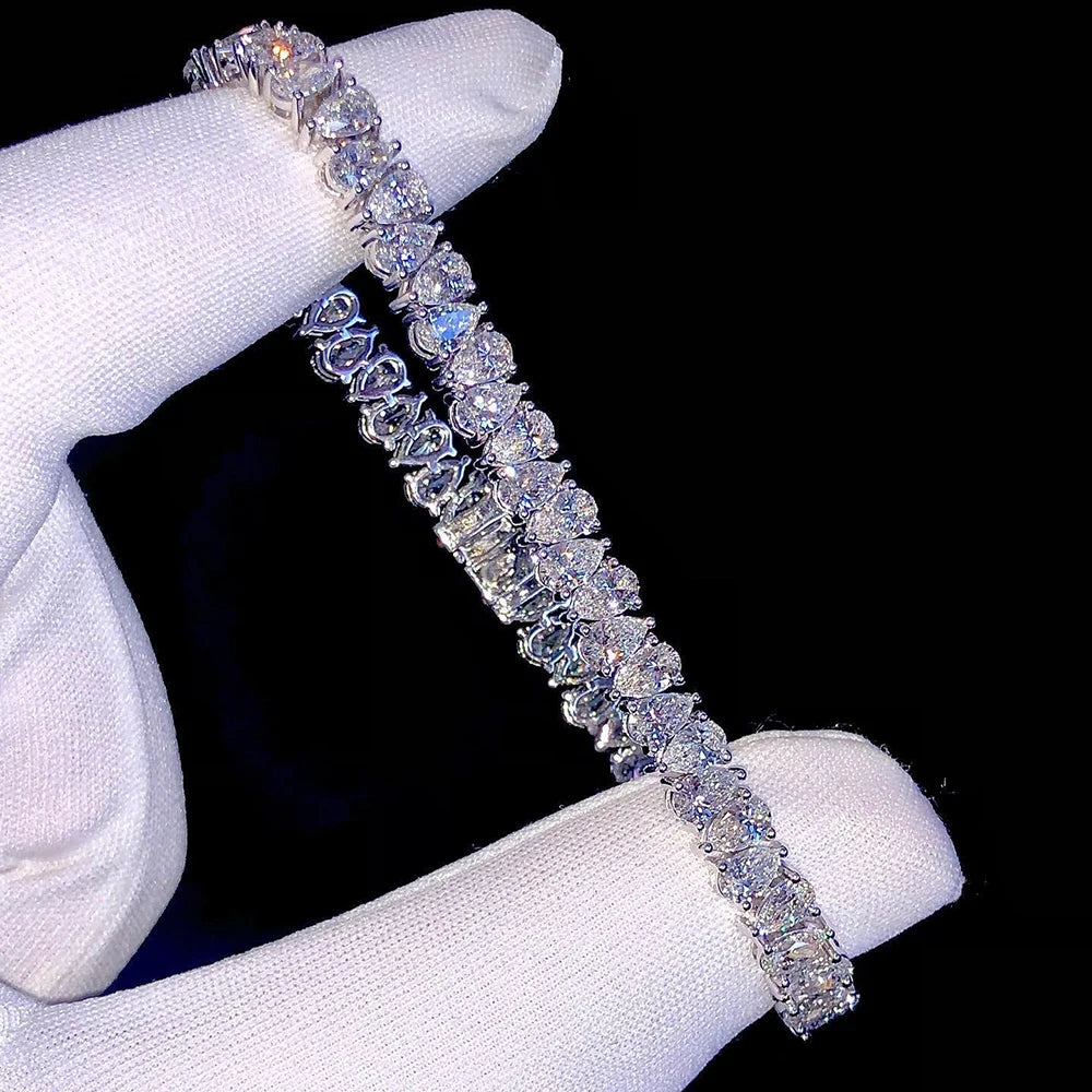Sparkling Lab Diamond Tennis Bracelet 18cm