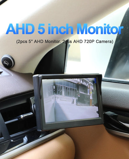 Night Vision Blind Spot Camera Mirror Black