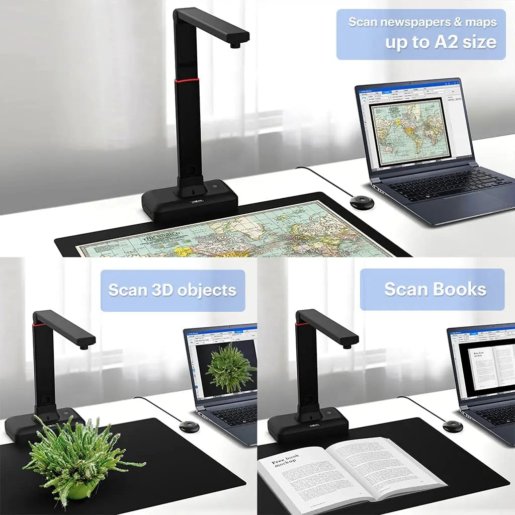 27MP Document and Book Scanner with Auto Flatten Function