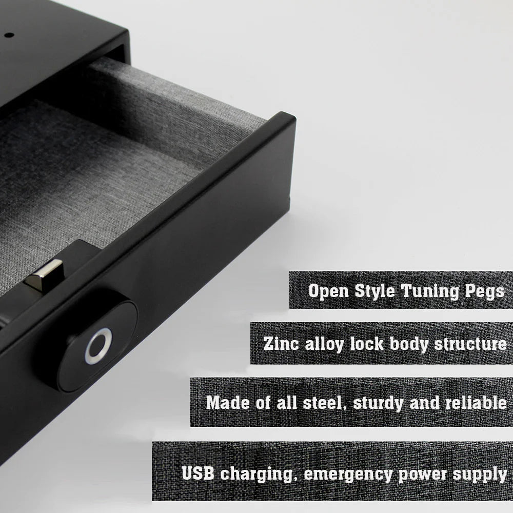 Smart Hidden Drawer Safe with Fingerprint Unlock