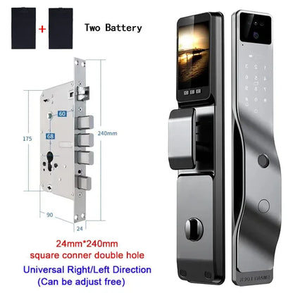Keyless Household Lock with Fingerprint and Video Camera