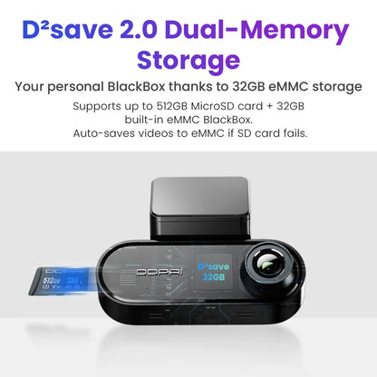 4K Dual Dash Cam Front Rear Camera GPS ADAS