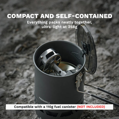 Portable Quickboil Camping Stove with Lightweight Gas Cooking System