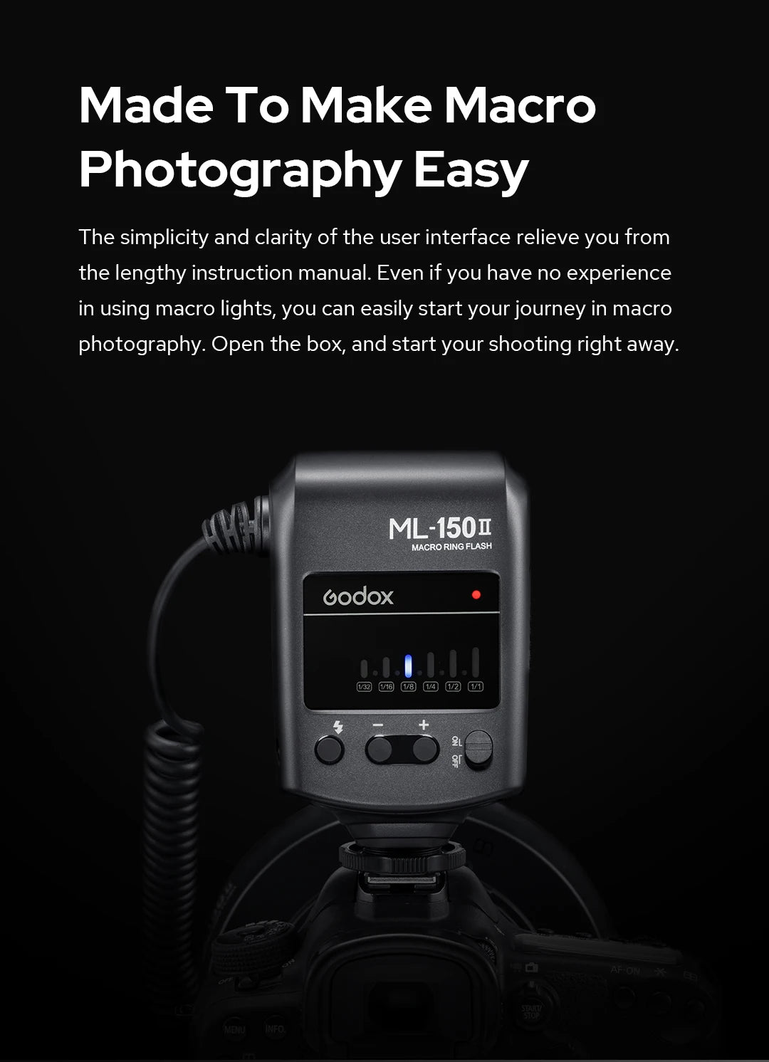 Professional Macro Ring Flash for Canon Nikon Pentax DSLR