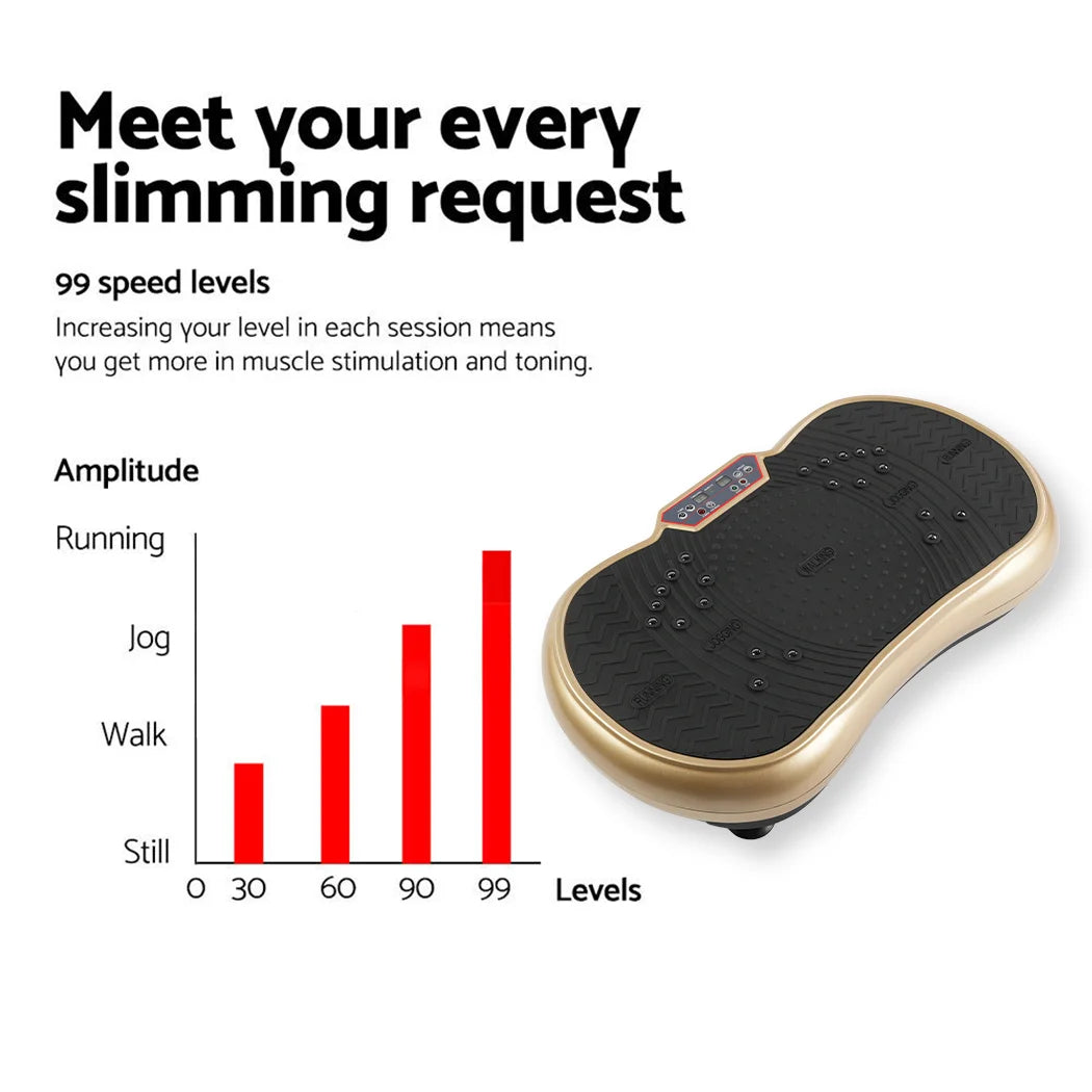 Vibration Fitness Plate Full Body Exercise Machine Gold