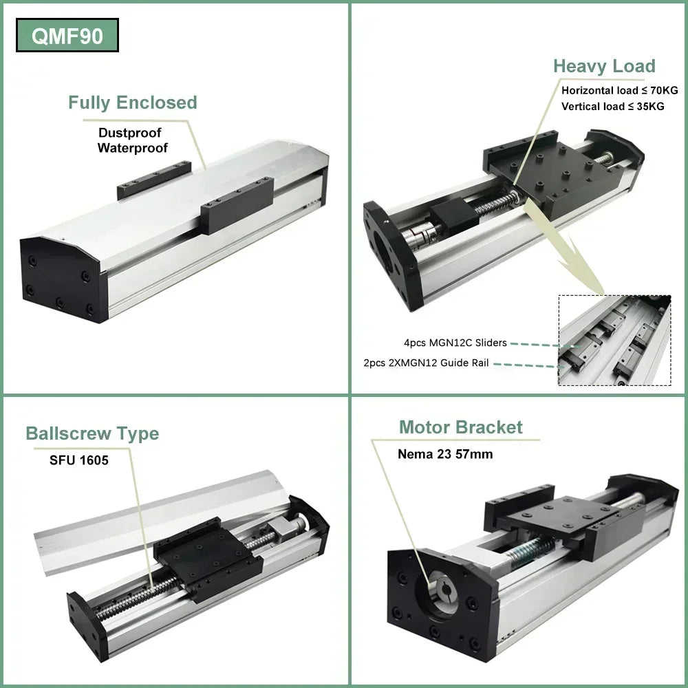 2Nm Ball Screw Linear Actuator 100mm Stroke