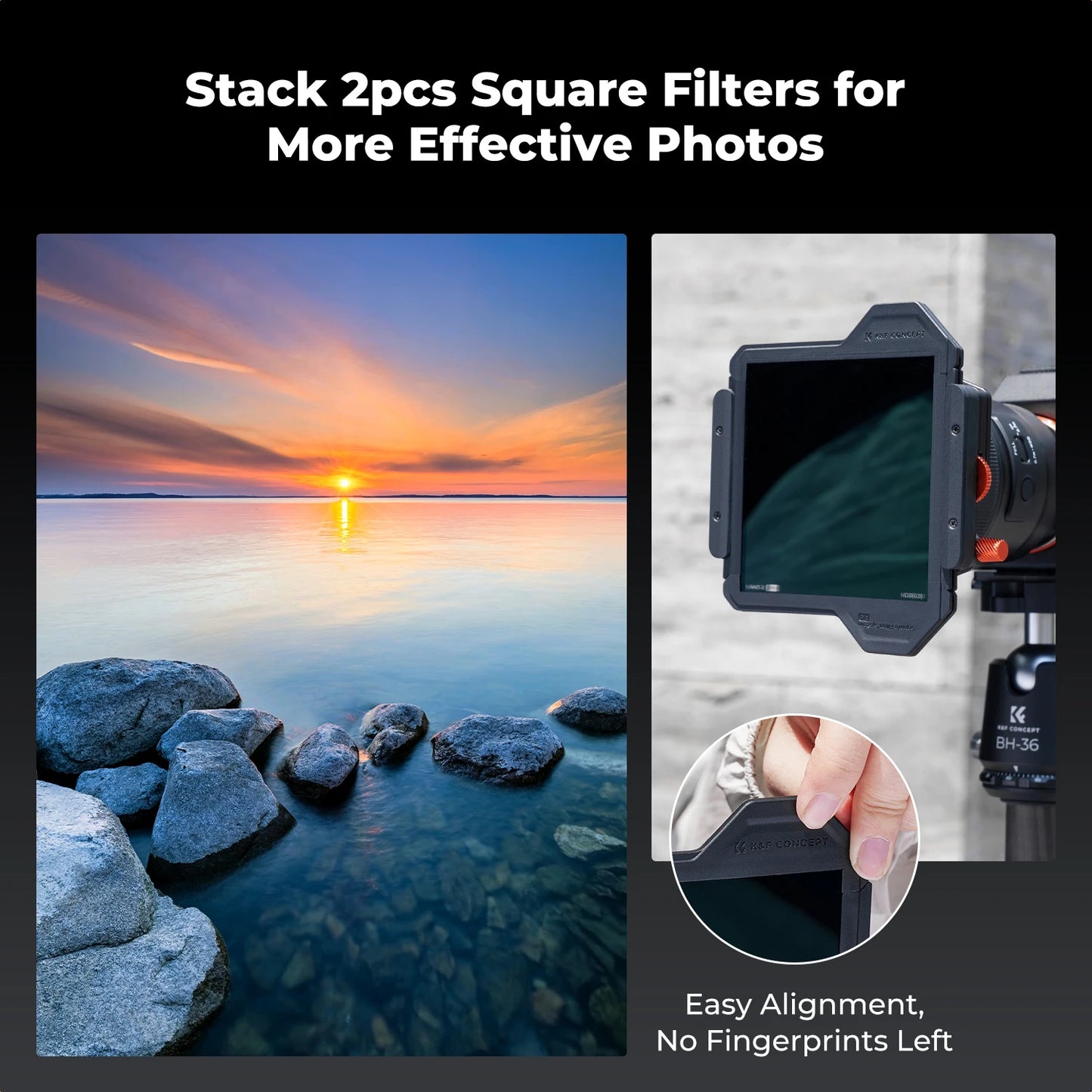Camera Square Filter Set with ND1000 and GND8