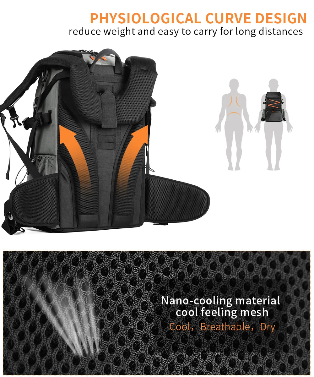 25L Camera Backpack and Sling Bag Waterproof