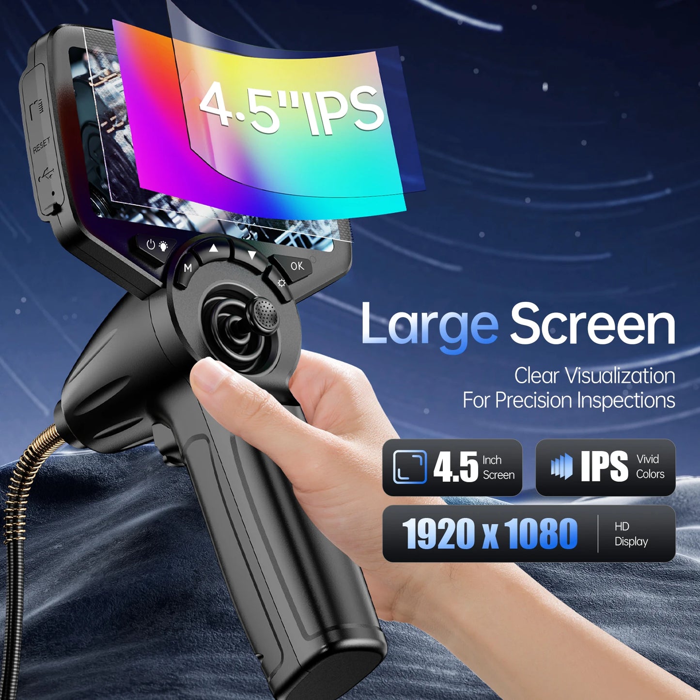 6mm 720 Degree Endoscope Camera 1m Flexible Cable