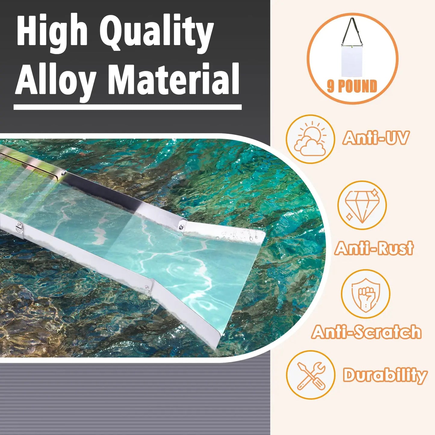 Portable Aluminium Gold Sluice Box 50in