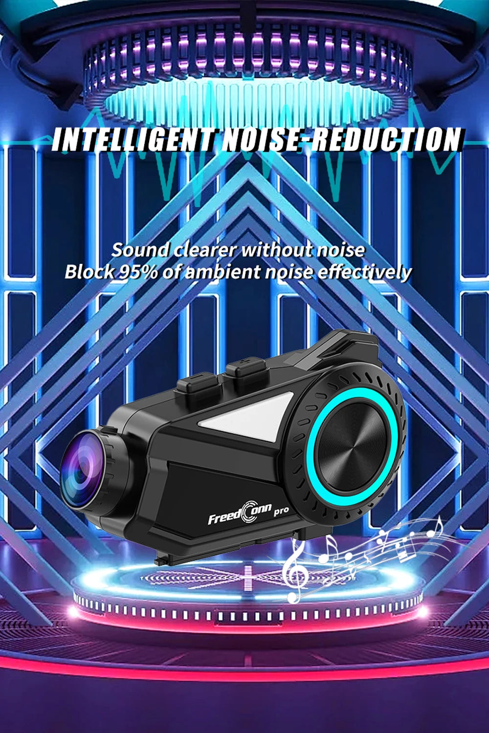 Motorbike Helmet Intercom 1440P DVR 2 Sets