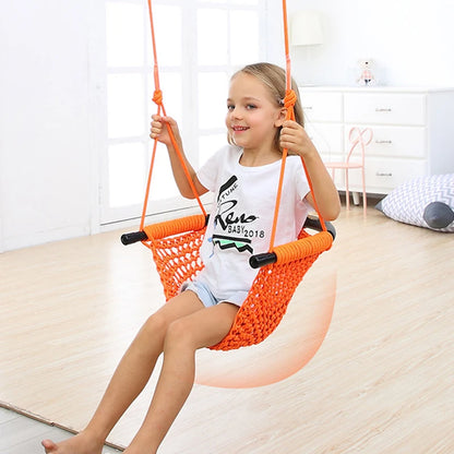 Kids Rope Hammock Nest Swing for Indoor Outdoor Play