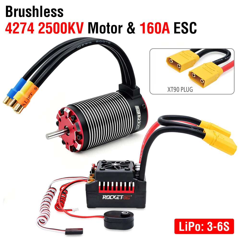 2500KV 4274 Brushless RC Motor ESC Combo 160A