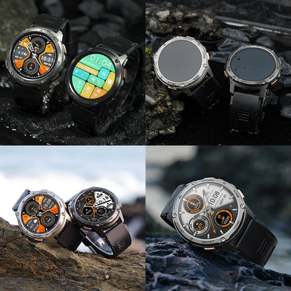 Rugged Military Smart Watch with Fitness Tracking Black