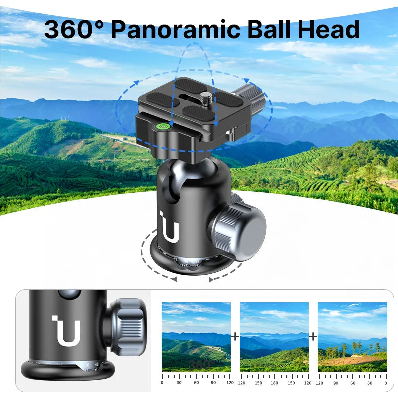 Carbon Fiber Travel Tripod 1.62m with Monopod