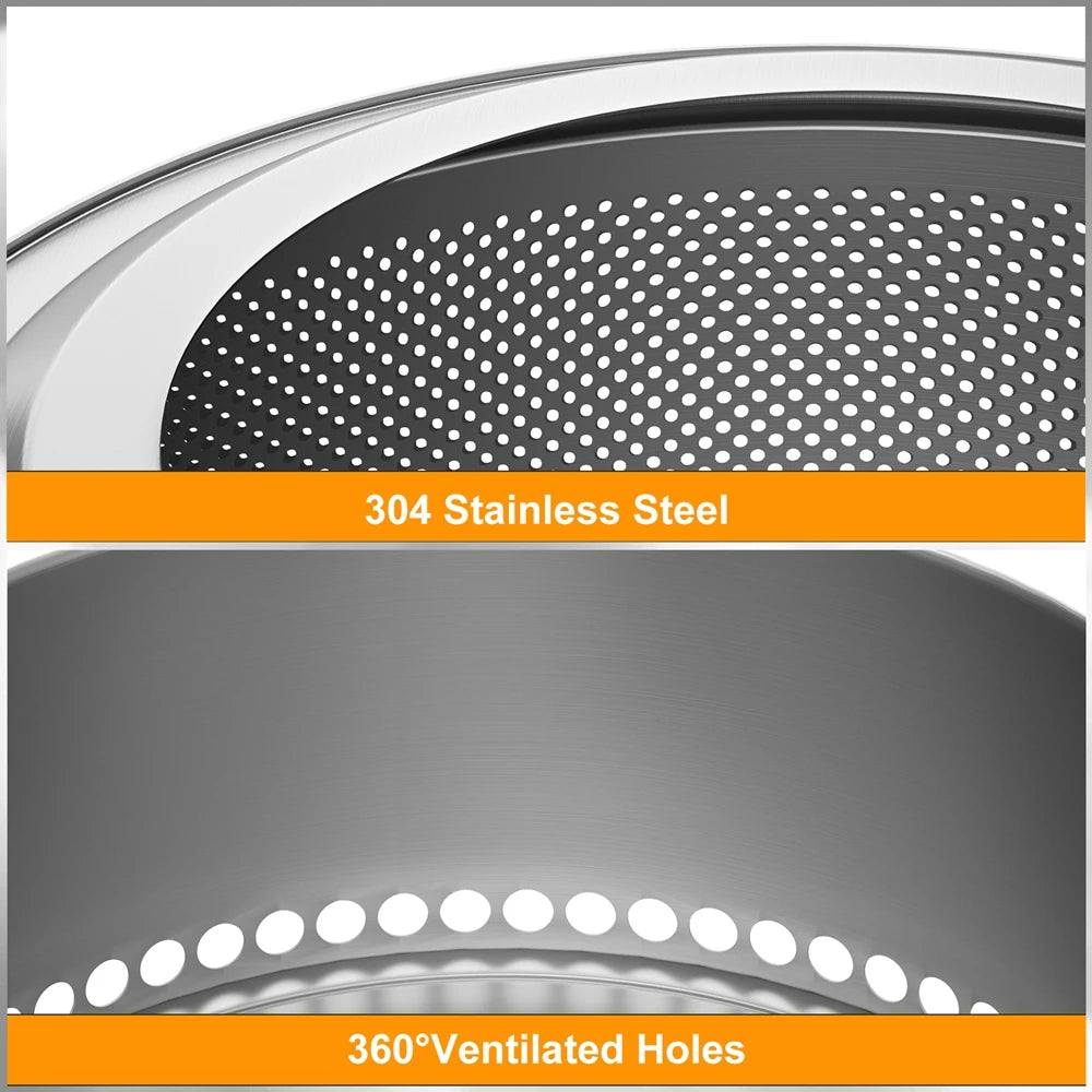 19-Inch Smokeless Stainless Steel Fire Pit Portable Outdoor Wood Burner