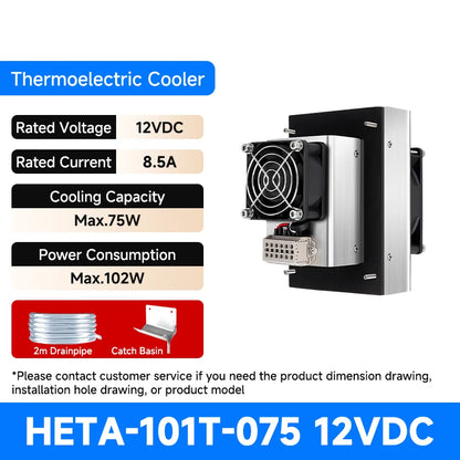 HETA-101T-075 75W 12VDC Panel Air Conditioner