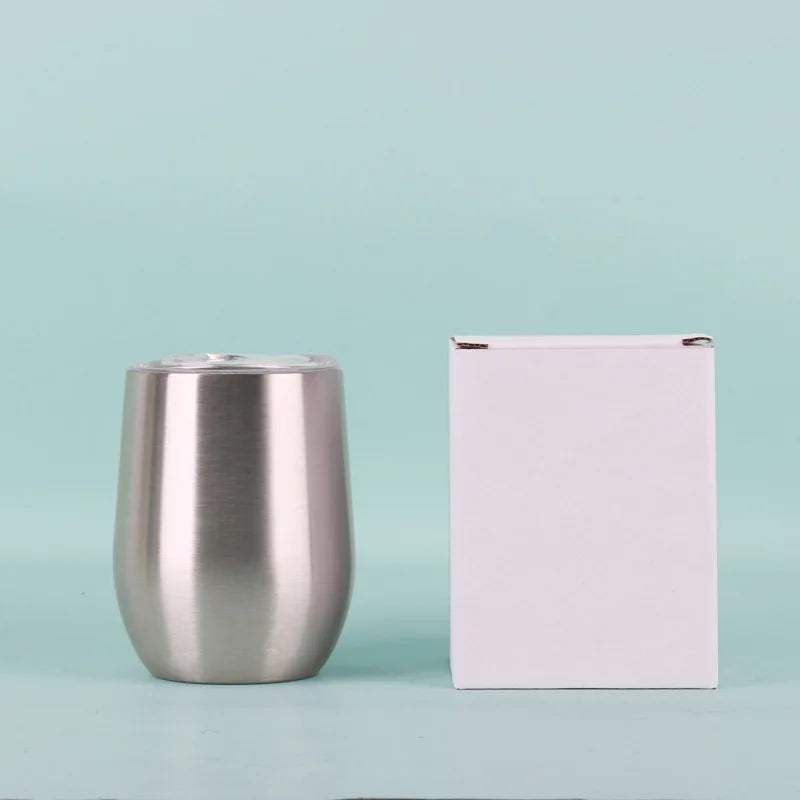 50pcs 12oz Double Wall Stainless Steel Wine Tumblers