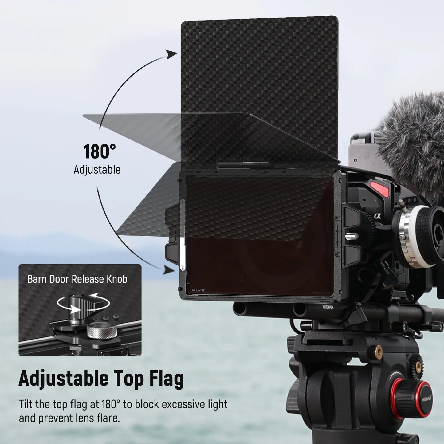 Carbon Fiber Matte Box for DSLR and Mirrorless Cameras