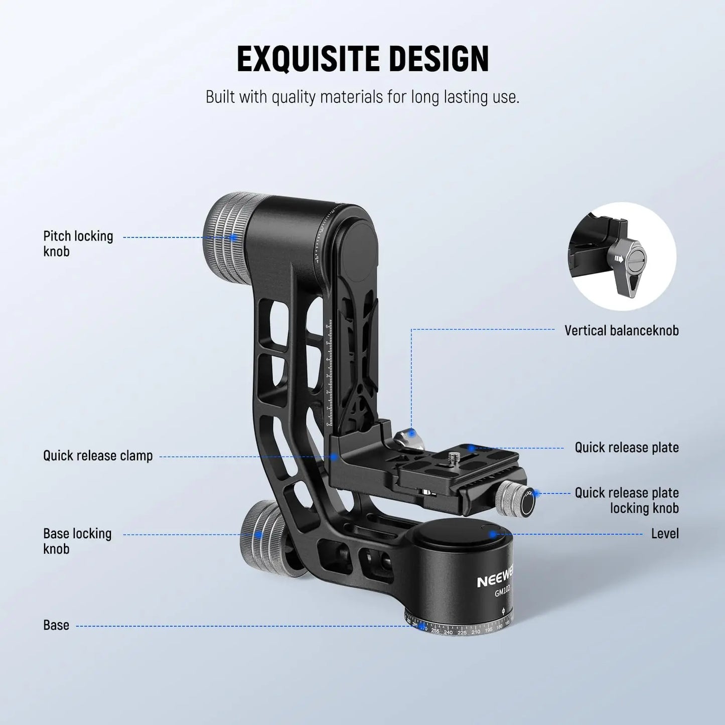 360 Panoramic Gimbal Head for Tripod & Monopod