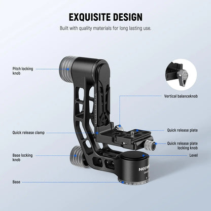 360 Panoramic Gimbal Head for Tripod & Monopod