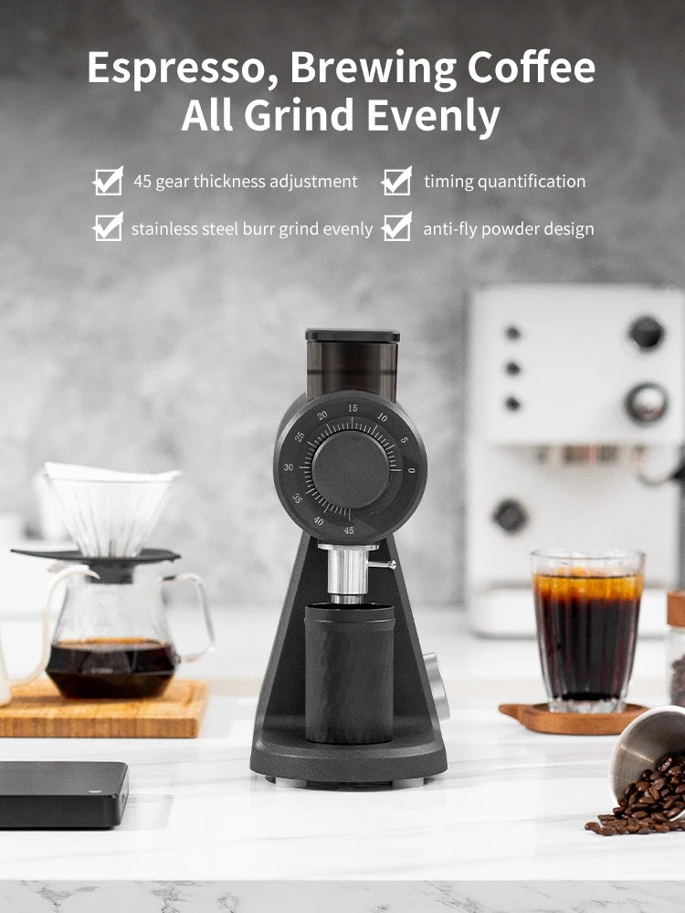 Heavy Duty Electric Coffee Grinder 74mm Flat Burr