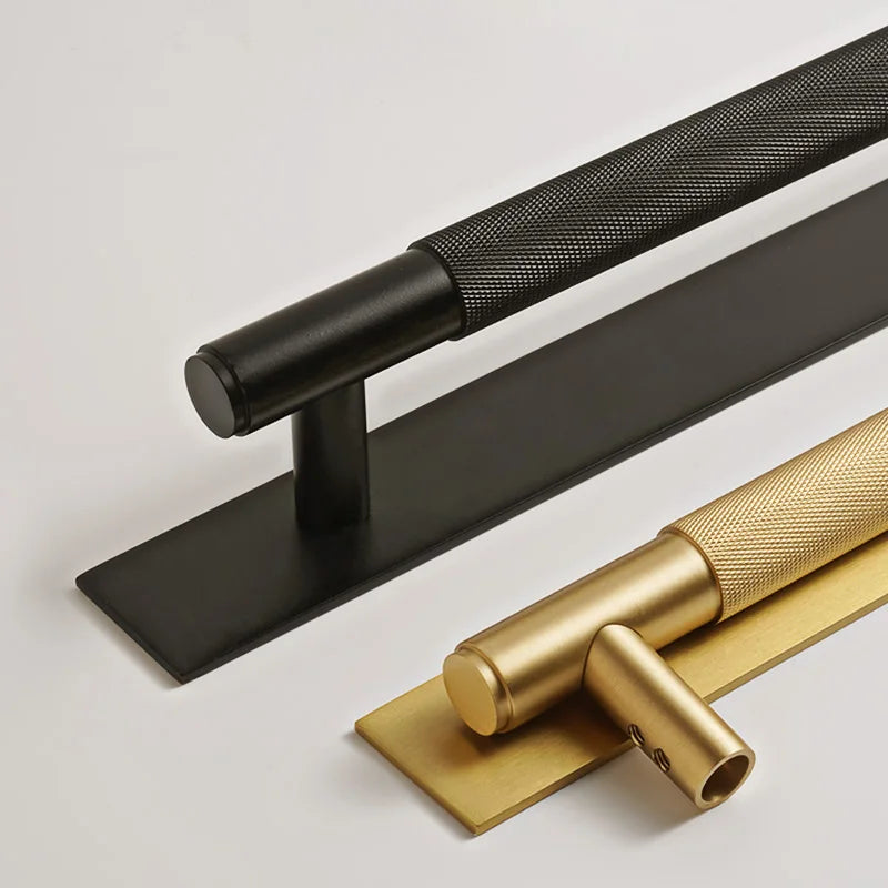 3XL Black Brass Door Handle Modern Pull