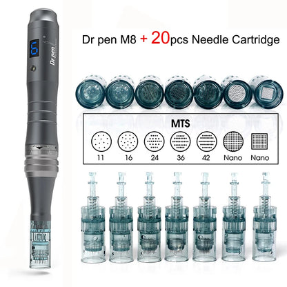 Wireless Microneedling Pen with 20pcs 16pin Cartridges