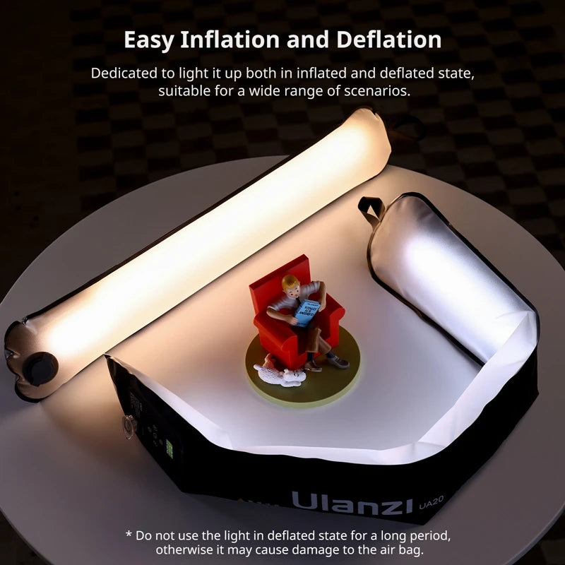 20W Portable Foldable Air Tube Light for Live Streaming