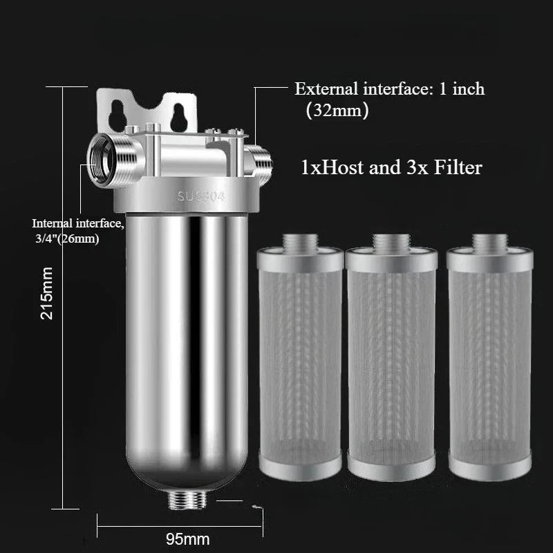 Whole House Water Filter 304 Stainless Steel Backwash System
