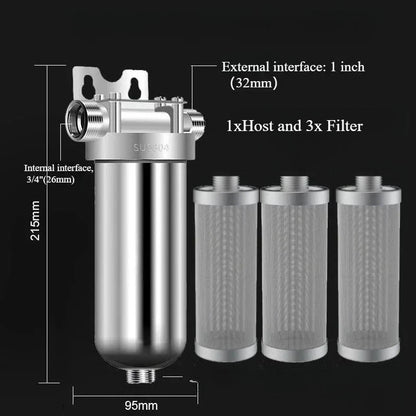 Whole House Water Filter 304 Stainless Steel Backwash System
