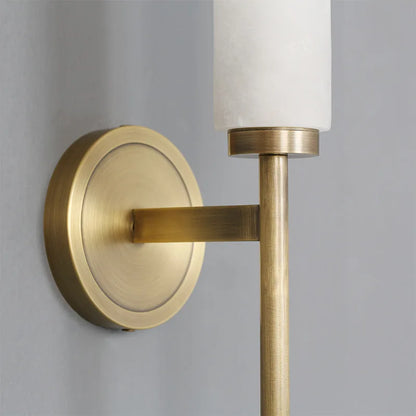 2 Piece Gold Marble Warm LED Wall Sconce 3000K