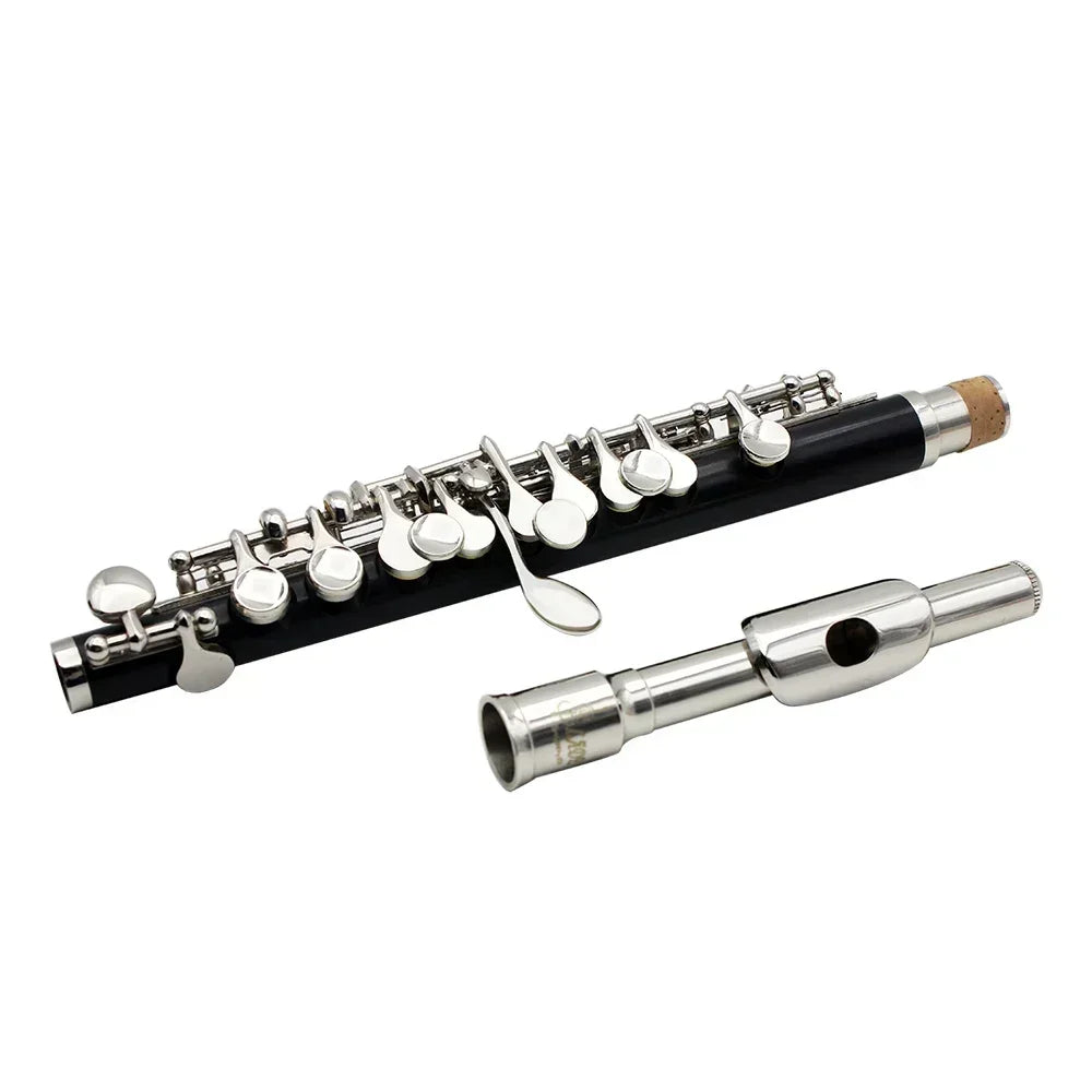 Silver Black Professional C Key Piccolo with Case and Accessories