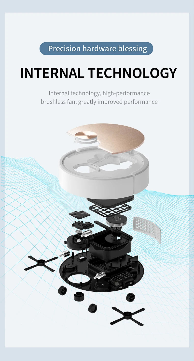 Gold Smart Robot Vacuum with App and Remote Control