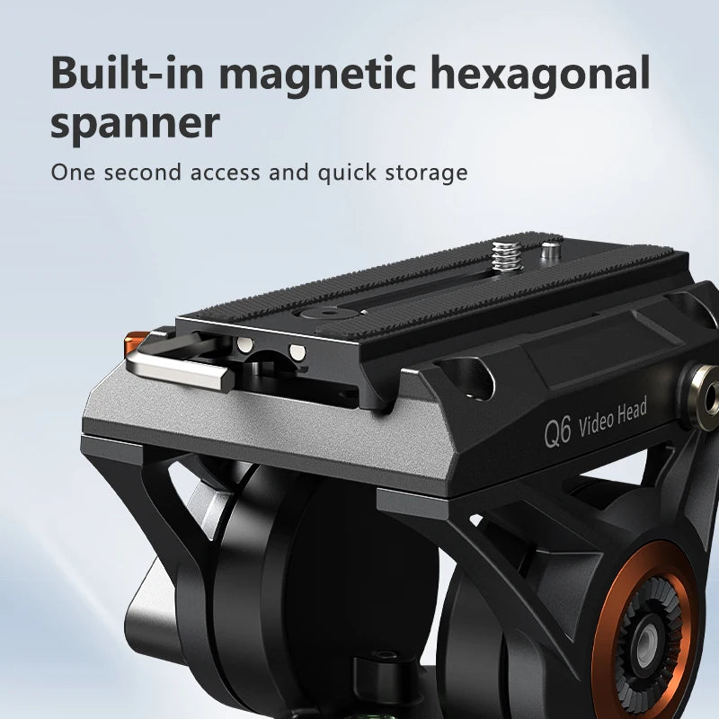 Panoramic Fluid Video Tripod Head with Quick Release Plate
